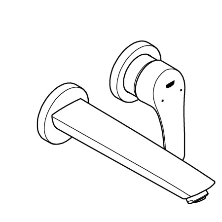 Смеситель для раковины на два отверстие Grohe Eurosmart New 29338 003 (29338003) хром